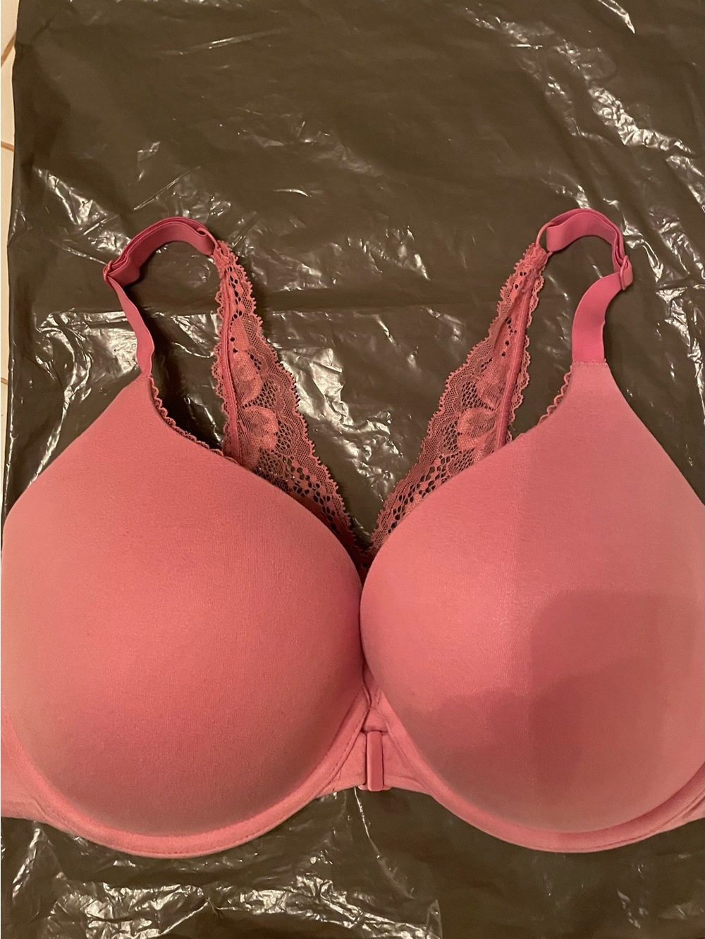 Victoria's Secret PINK Lace Racerback Perfect Shape Bra (34DDD)